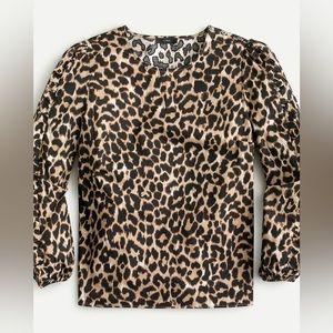 JCrew animal cheetah print top size small